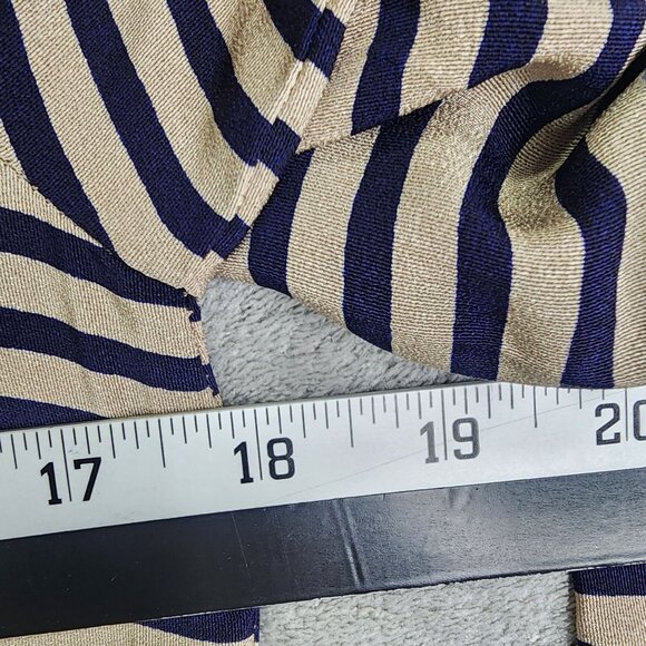 Women's Vintage Richard Warren Petites Blouse Top Striped Long Sleeve Size 8 - Picture 9 of 11